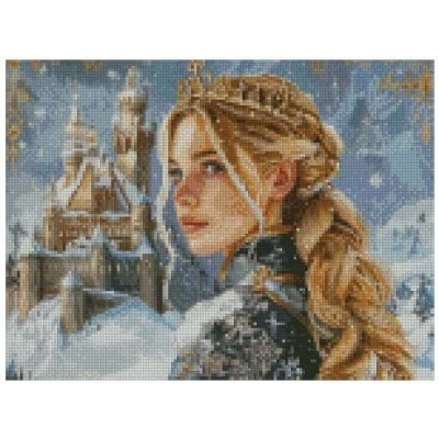 Image of Winter is Coming Counted Cross Stitch Kit, Cotton, 14ct, 150x112 Stitch, 26x20cm, Portrait kit