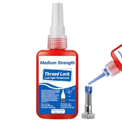 Image of Thread Lock, 50ml Locktight Threadlock, Medium Strength Lock Blue &amp; Seal Nuts, Bolts, Avoid Loosening and Leakage, Stable, Anti Rust