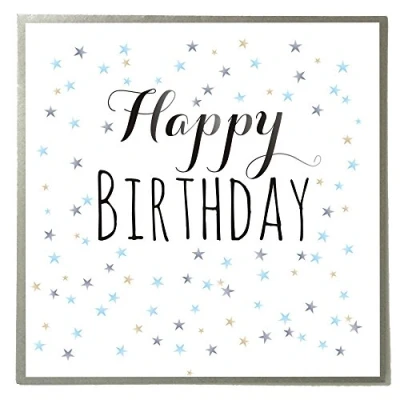 Image of Claire Giles Quill Stars Birthday Greeting Card