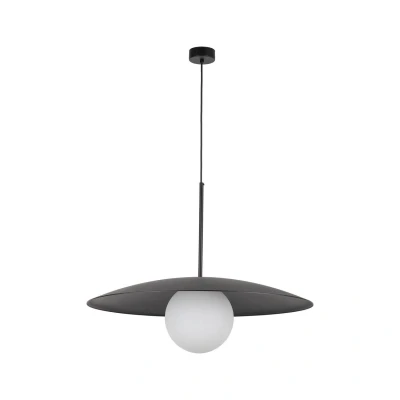 Image of Slate Dome Pendant Ceiling Light Black 1xE27