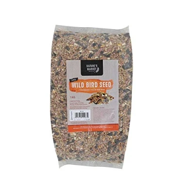 Image of Garden Mile Sunflower Hearts Bird Food Wild Seed for High Energy Nuts Outdoor Feed Perfect Patio 1kg Bag