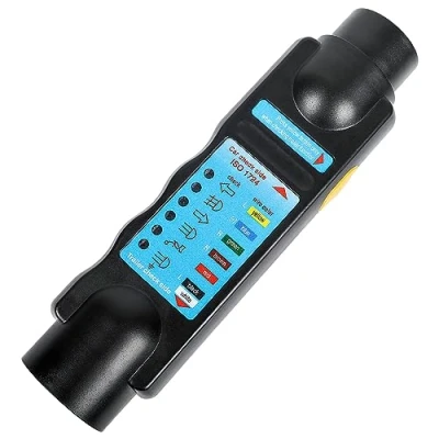 Image of Qiping 7 pin Tester for 12V Trailer Light Circuit Testing, Universal Plug Cars, Towing Vehicles, Trucks, CE EN61000, RoHS EN62321 Certified