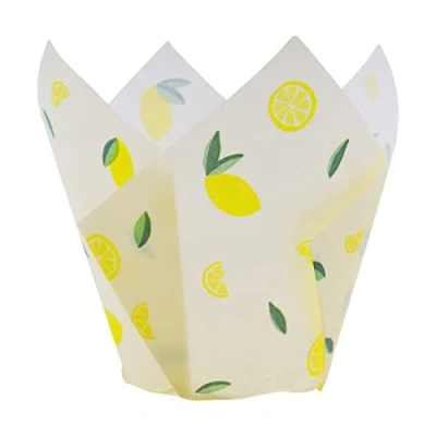Image of 24 PME Tulip Shaped Muffin Cases, Lemons