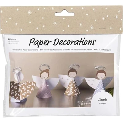 Image of Paper Angels Craft Kit Makes 4 Kids Christmas Activity