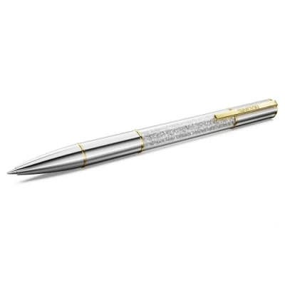 Image of Swarovski Crystalline Lustre Ballpoint Pen in Silver with Mixed Finish