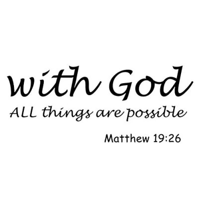 Image of Wall Stickers, Bible Verse Decals Removable Modern Letters Proverbs Jesus Sticker for Art Decor 56 x 20 cm