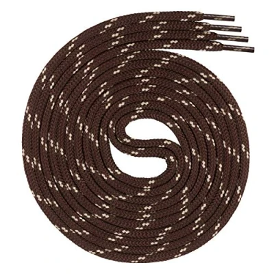 Image of Swissly Round laces for work shoes and trekking made from 100% polyester, colour: brown/beige, length: 120 cm