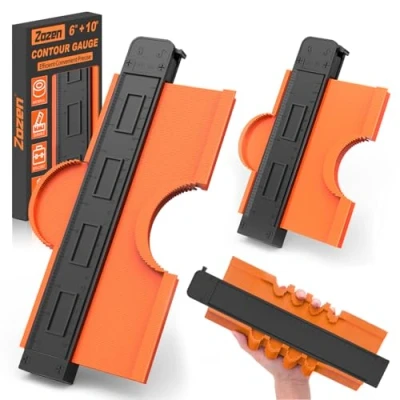 Image of 2 Pieces Contour gauge Duplicator 6&quot; and 10&quot; Profile Measure Copy Tool with Adjustable Lock Precisely Copies Irregular Awkward Shapes simple