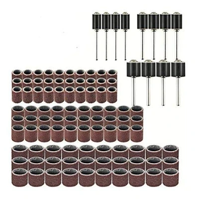 Image of 102 Pieces Sanding Band Sand Drum Rotary Abrasive Ring Polishing Tool for Ceramic, Stone, Glass, Wood