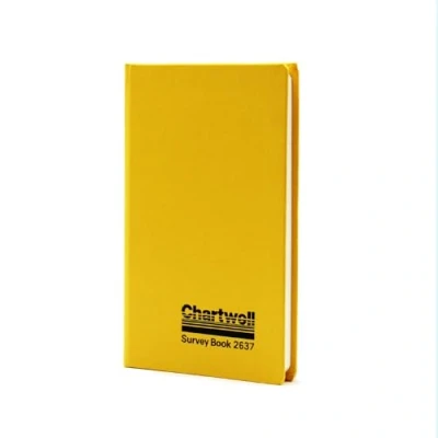 Image of Exacompta Ref 2637Z Chartwell Mining Transit Casebound Survey Book 192 x 120mm in Size Suitable for Use Outdoors &amp; Wet Conditions Yellow