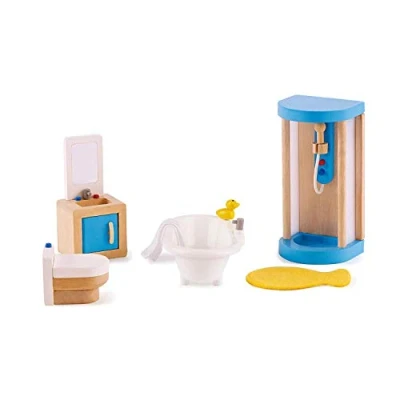 Image of Hape E3451 Family Bathroom Wooden Dolls House Accessories