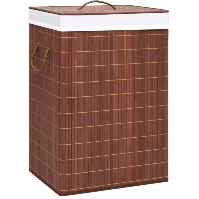 Image of vidaXL Bamboo Laundry Basket Brown 72 L