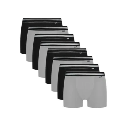 Image of DIM Men&#039;s Ecodim Comfortable Stretch Cotton x8 Boxer, Black/Grey, M