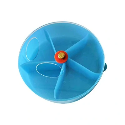 Image of Bird Parrot Foraging Toy Creative Seed Food Ball Rotate Wheel Intelligence Growth Training for Parakeet Cockatiel Conure Lovebird African Grey Cockatoo (Blue)