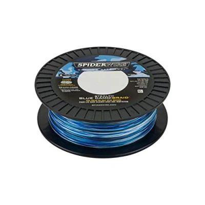 Image of Spiderwire Stealth® Superline, Blue Camo, 80lb 36.2kg, 500yd 457m Braided Fishing Line, Suitable for Saltwater and Freshwater Environments
