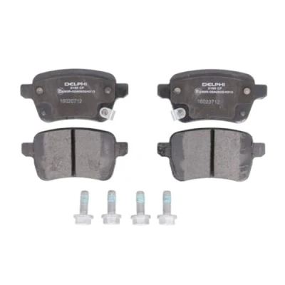 Image of 1605285, 95517078, 95524971 Brake pad set DELPHI LP3165 with acoustic wear warning anti squeak plate accessories VAUXHALL: Corsa Mk4, Adam