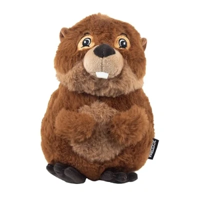 Image of Webbox Bertie the Beaver Plush, Squeaky &amp; Super Soft Dog Toy with Tough TPR Tail