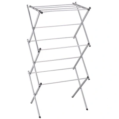 Image of Home Vida 3 Tier Cloth Dryer/Airer, Metal, Silver