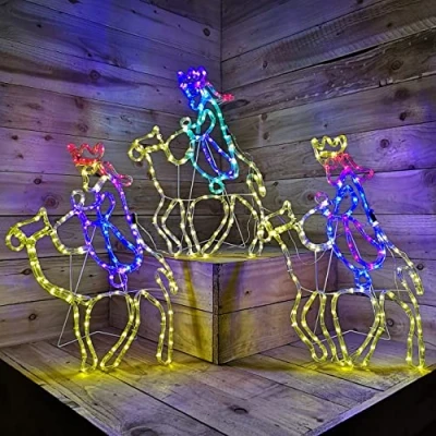 Image of Samuel ALEXANDER 70cm Three Wise Men On Camels 420 LED Outdoor Nativity Scene Christmas Decorations
