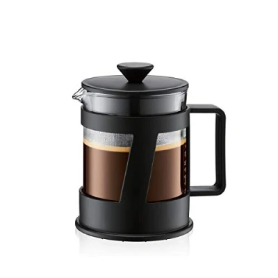 Image of BODUM Crema 4 Cup French Press Coffee Maker, Black, 0.5 l
