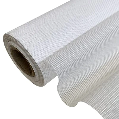 Image of EU Fabrics Teslin Mesh Net FabricPVC Dipped Fabric by the Metre Heavy Duty Fishnet for Dressmaking Breathable Netting Material Sewing and Home Décor (White Sample 10cm x 10cm)
