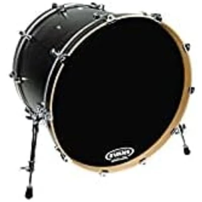 Image of Evans BD28RB NP EQ3 Resonant Bass Drum Head, Black, 28 Inch