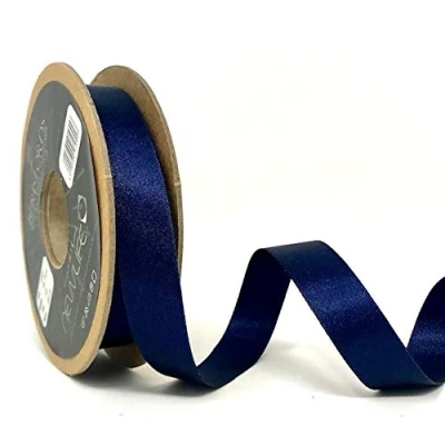 Image of Berisfords 15mm 13 Navy NewLife Satin Ribbon 100% Recycled 20m reel
