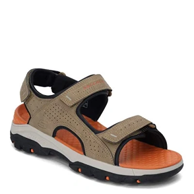 Image of Skechers Men&#039;s Tresmen Garo Open Toe Water Sandal Fisherman, Tan, 9 Medium US