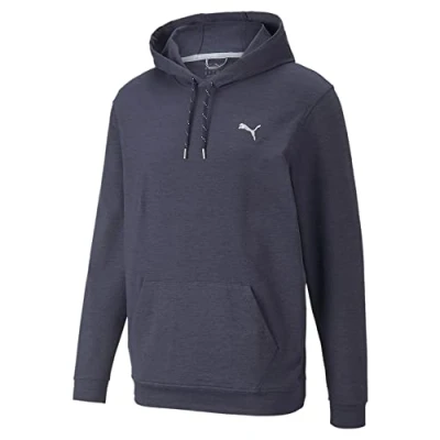 Image of Puma Golf Mens Cloudspun Progress Hoody Navy Blazer Heather M