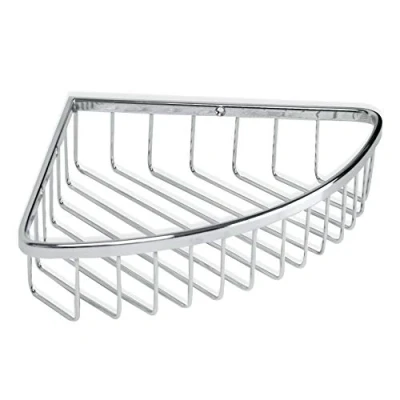 Image of Tatay Krom Corner Storage Basket, 20 x 5 cm, Metal, Silver
