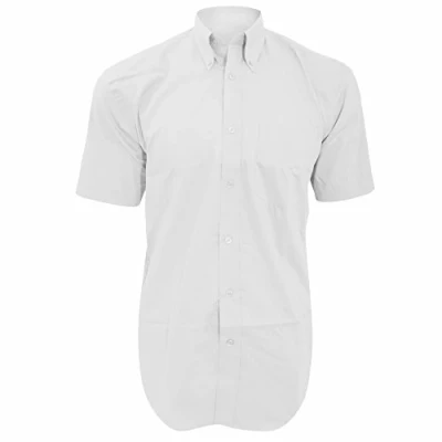 Image of Kustom Kit Men&#039;s Short Sleeved Shirt White Large