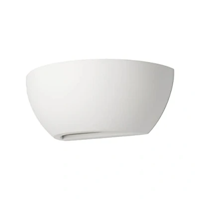 Image of LITECRAFT Lui Wall Washer Light Plaster Curved Indoor Fitting White