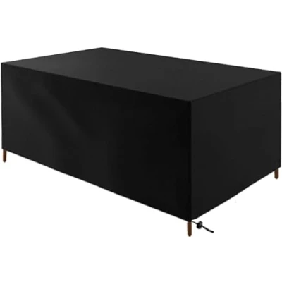 Image of BRIT VOYAGER Garden Furniture Covers, Heavy Duty 420D Oxford Fabric Outdoor Table Cover, Rattan Patio Cover Waterproof, Anti UV (180 * 120 74 cm)