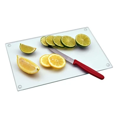 Image of Clear 30cm x 20cm Glass Chopping Board By Harbour Housewares
