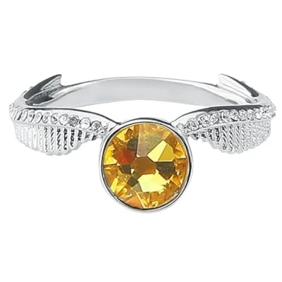 Image of Harry Potter Official Golden Snitch Ring with Crystal Elements Medium Size 7 (Ring O) HPSR004 M