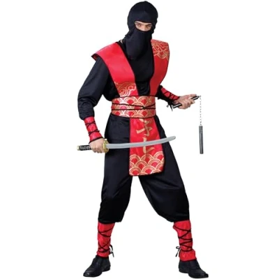Image of Wicked Costumes Mens Deluxe Ninja Master Fancy Dress Costume X Large