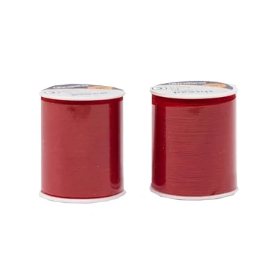 Image of Korbond 320m Sewing Thread 2 x 160m Spools Atom Red Polyester Hand and Machine