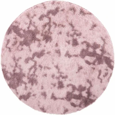 Image of vidaXL Shaggy Rug High Pile NAVARRA Dusty Pink 200x200 cm Polyester