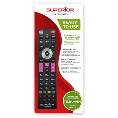 Image of Universal Telefunken replacement remote control ready for use.