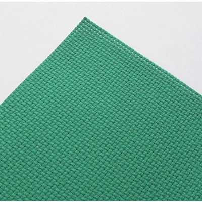 Image of Zweigart 14 Count aida Cross Stitch Fabric Shade Christmas Green 1/4 metre 21 inches x 19.5