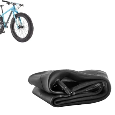 Image of AIR CHAMBER 26 X 4.0 FOR FAT BIKE WITH AMERICAN VALVE SCHRADER WHEEL COVER 26&quot; ELECTRIC E
