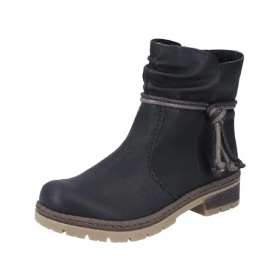 Image of Rieker Women&#039;s Y7463 Fashion Boot, Black 00, 7.5 UK