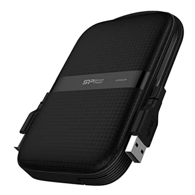 Image of Silicon Power 2 TB External Portable Hard Drive Rugged Armor A60 Shockproof Water Resistant 2.5 Inch USB 3.0 , Military Grade MIL STD 810G &amp; IPX4, for PC/Mac/Xbox One/Xbox 360/PS4/PS4 Pro/PS4 Black