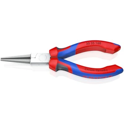 Image of Knipex Long Nose Pliers chrome plated, with multi component grips 160 mm 30 15