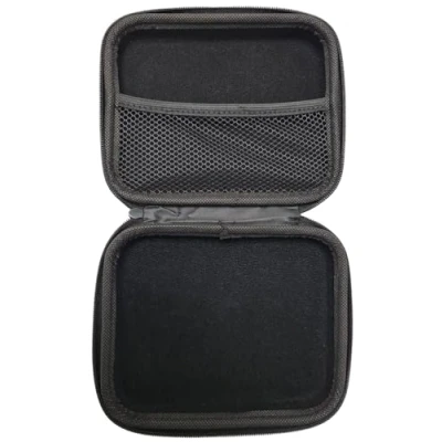 Image of Chord Zippered Clamshell Pouch for Storage &amp; Transport of headset Microphone and Beltpack Transmitter Dimensions 17cm by 14.5cm Mic Bag