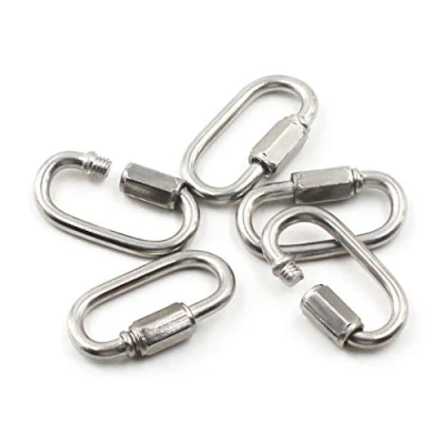 Image of M8 D Shape Quick Links 304 Stainless Steel Chain Repair Lock Ring (5PCS)