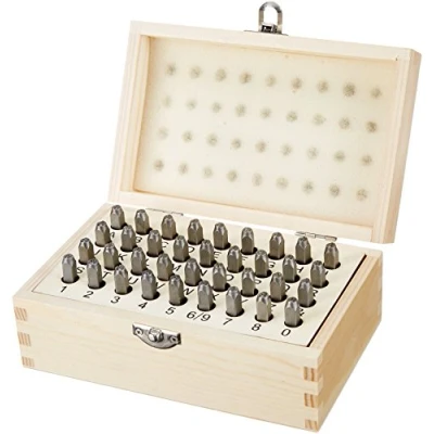 Image of Amazon Basics Metal and Leather Stamp Kit 4 mm