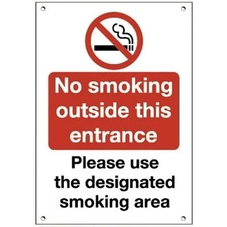 Image of Designated Smoking Area Sign / Notice Exterior Foamex simple and visible signage for your business