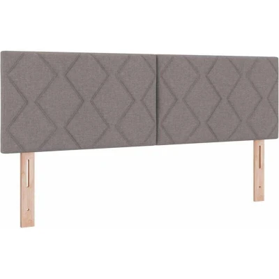 Image of vidaXL Headboard Diamond Blocks Design Taupe 140 cm Fabric