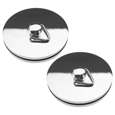 Image of SG Store 2PCS 45mm 1 3/4 Inch Basin Sink Plug Chrome Plated Brass Bath Drain Stopper Cover for Kitchen Bathroom Bathtub Handbasin